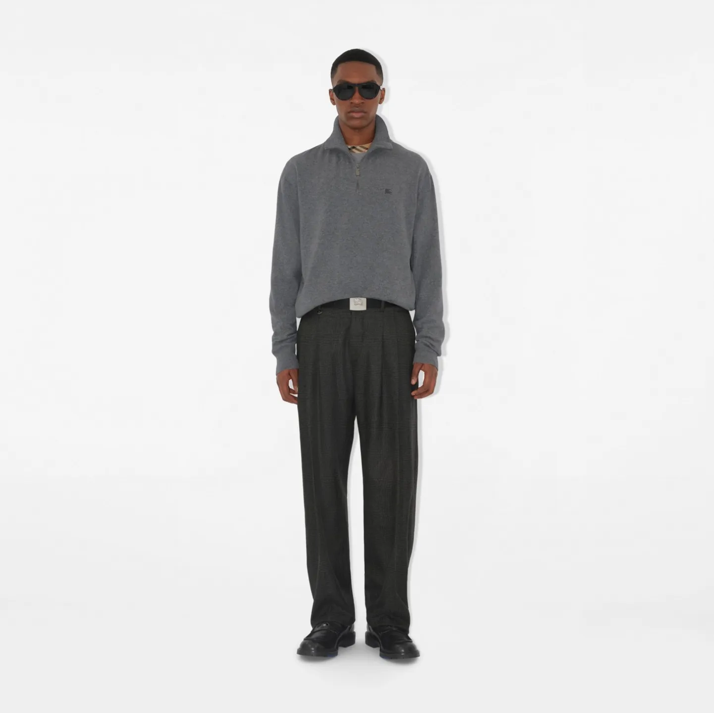 Cashmere Blend Half-zip Sweater