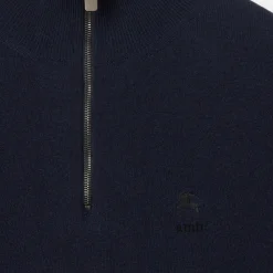 Cashmere Blend Half-zip Sweater