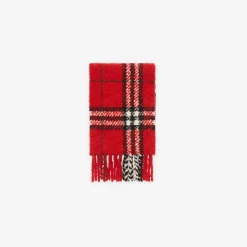 Check Alpaca Wool Blend Bouclé Scarf