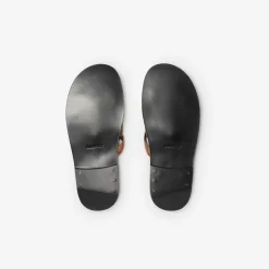 Check and Leather Drift Sandals​