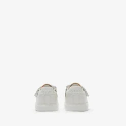 Check and Leather Sneakers