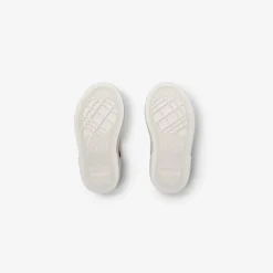 Check and Leather Sneakers