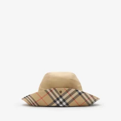 Check Brim Gabardine Hat