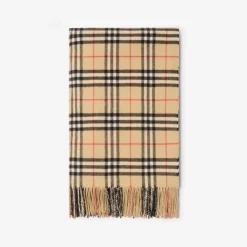 Check Cashmere Blanket