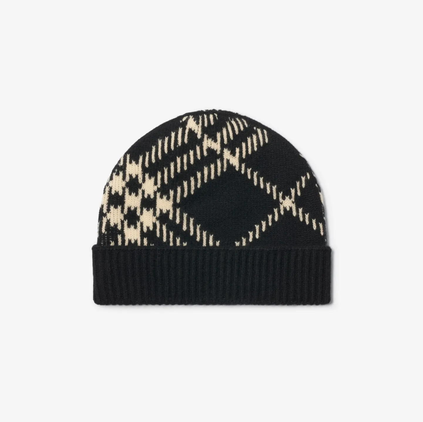 Check Cashmere Blend Beanie