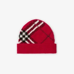 Check Cashmere Blend Beanie