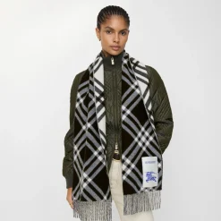 Check Cashmere Scarf