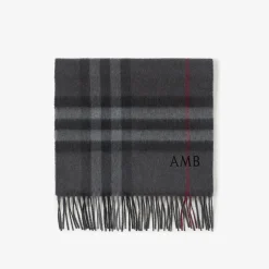 Check Cashmere Scarf