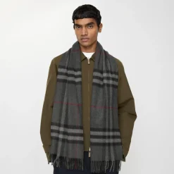Check Cashmere Scarf