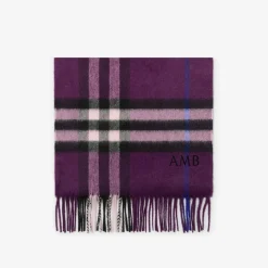 Check Cashmere Scarf