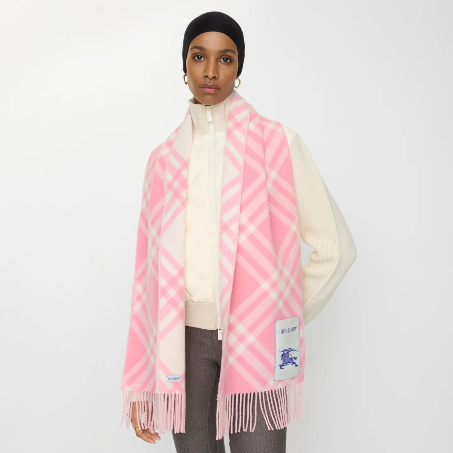 Check Cashmere Scarf