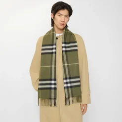 Check Cashmere Scarf