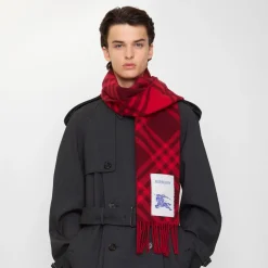 Check Cashmere Scarf