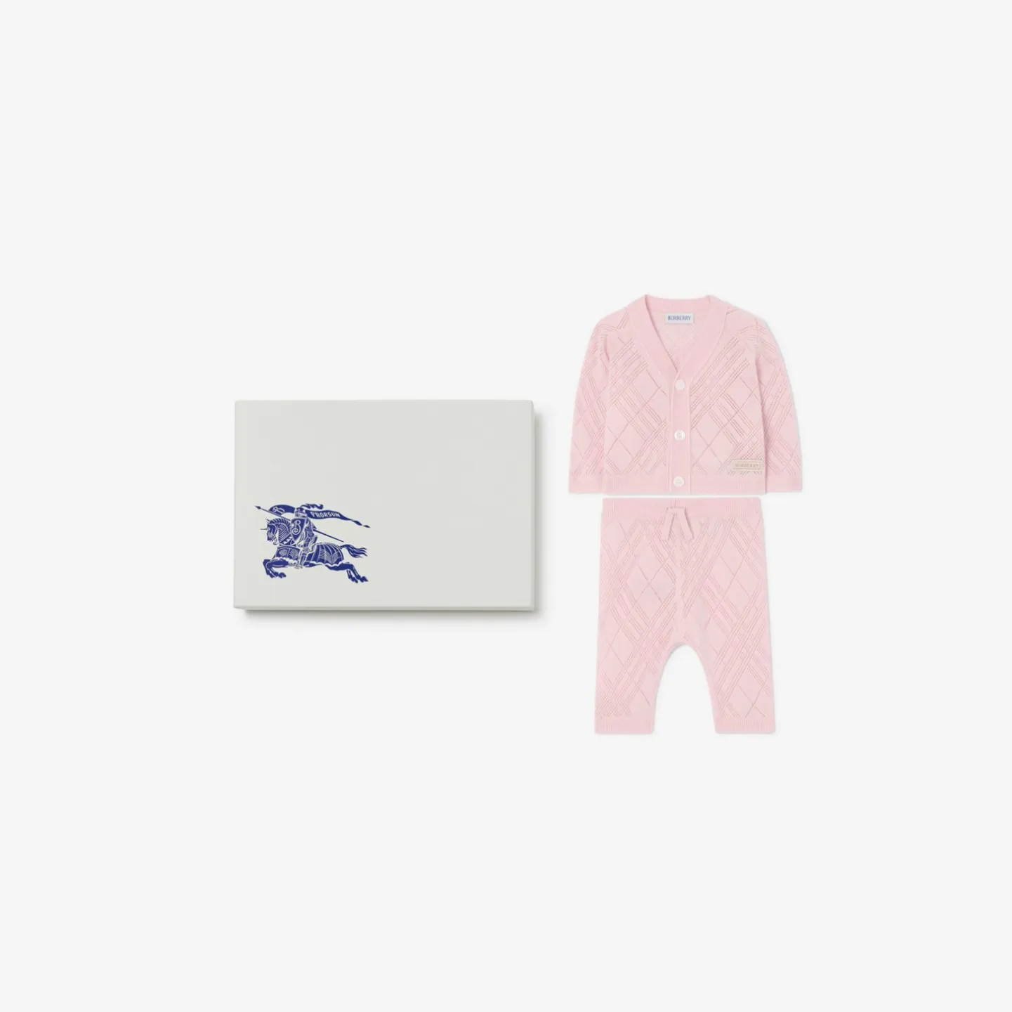 Check Cashmere Two-piece Set