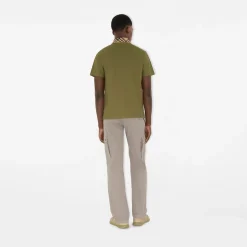 Check Collar Cotton Polo Shirt