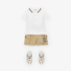Check Collar Cotton Polo Shirt