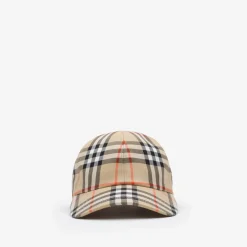 Check Cotton Baseball Cap