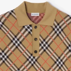 Check Cotton Blend Polo Shirt
