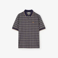 Check Cotton Blend Polo Shirt