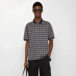 Check Cotton Blend Polo Shirt