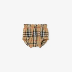 Check Cotton Dress with Bloomers