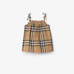 Check Cotton Dress with Bloomers
