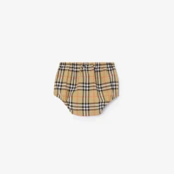 Check Cotton Dress with Bloomers