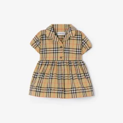 Check Cotton Dress with Bloomers