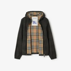 Check Cotton Newport Hooded Jacket