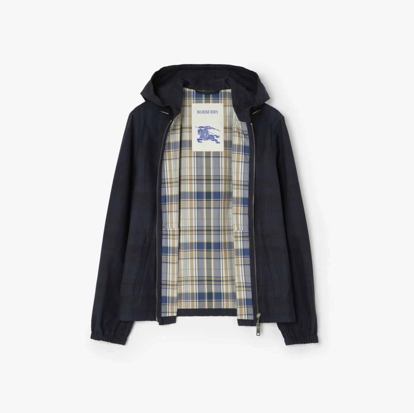 Check Cotton Newport Hooded Jacket