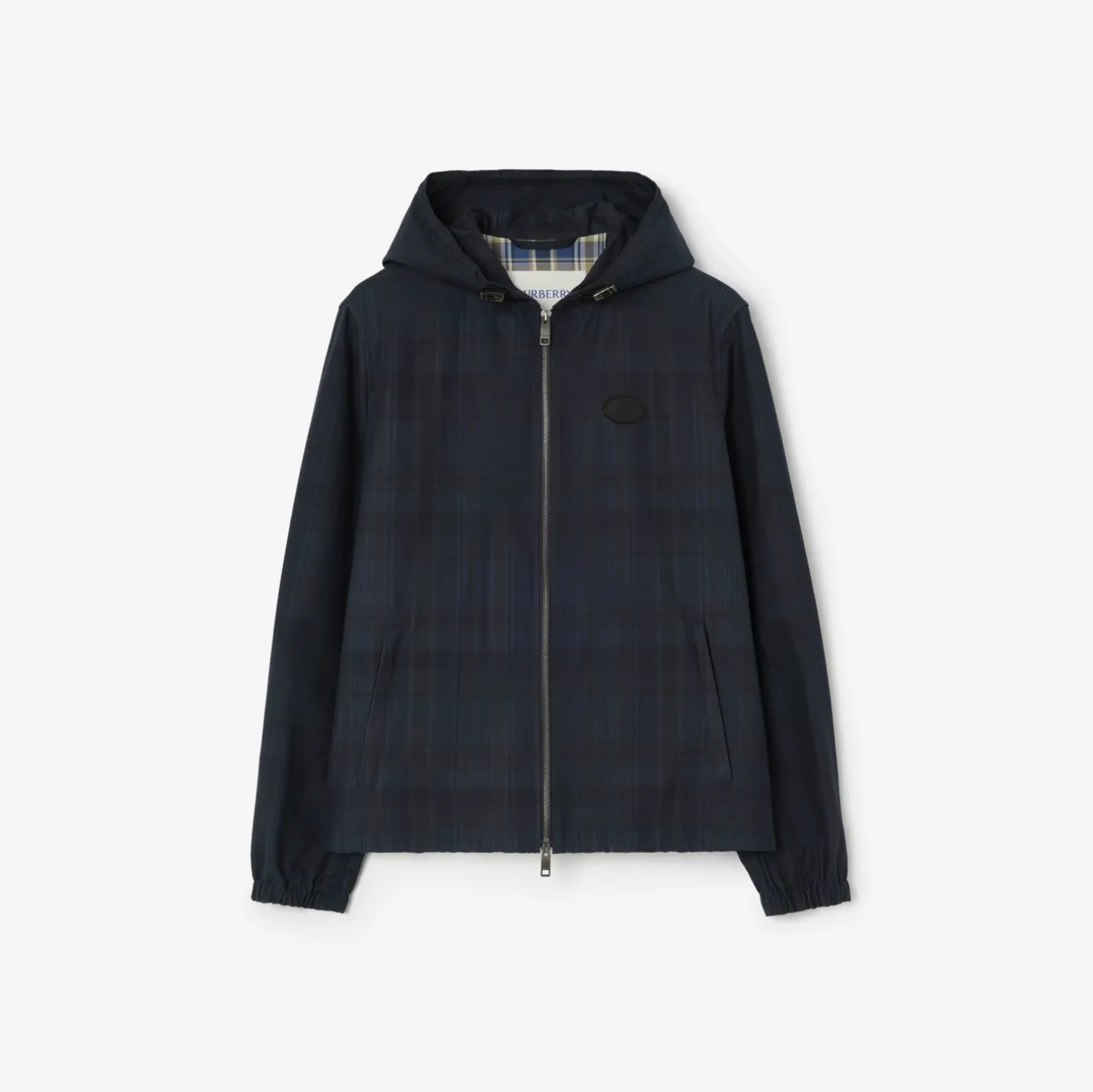 Check Cotton Newport Hooded Jacket