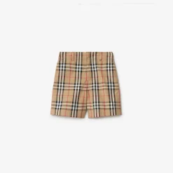 Check Cotton Oxford Shorts