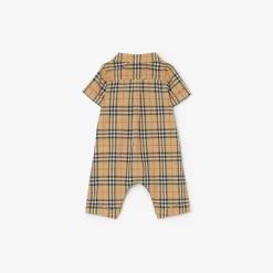 Check Cotton Playsuit