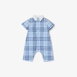 Check Cotton Playsuit