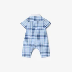 Check Cotton Playsuit