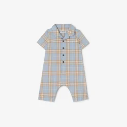 Check Cotton Playsuit