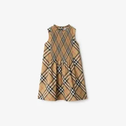 Check Cotton Poplin Dress