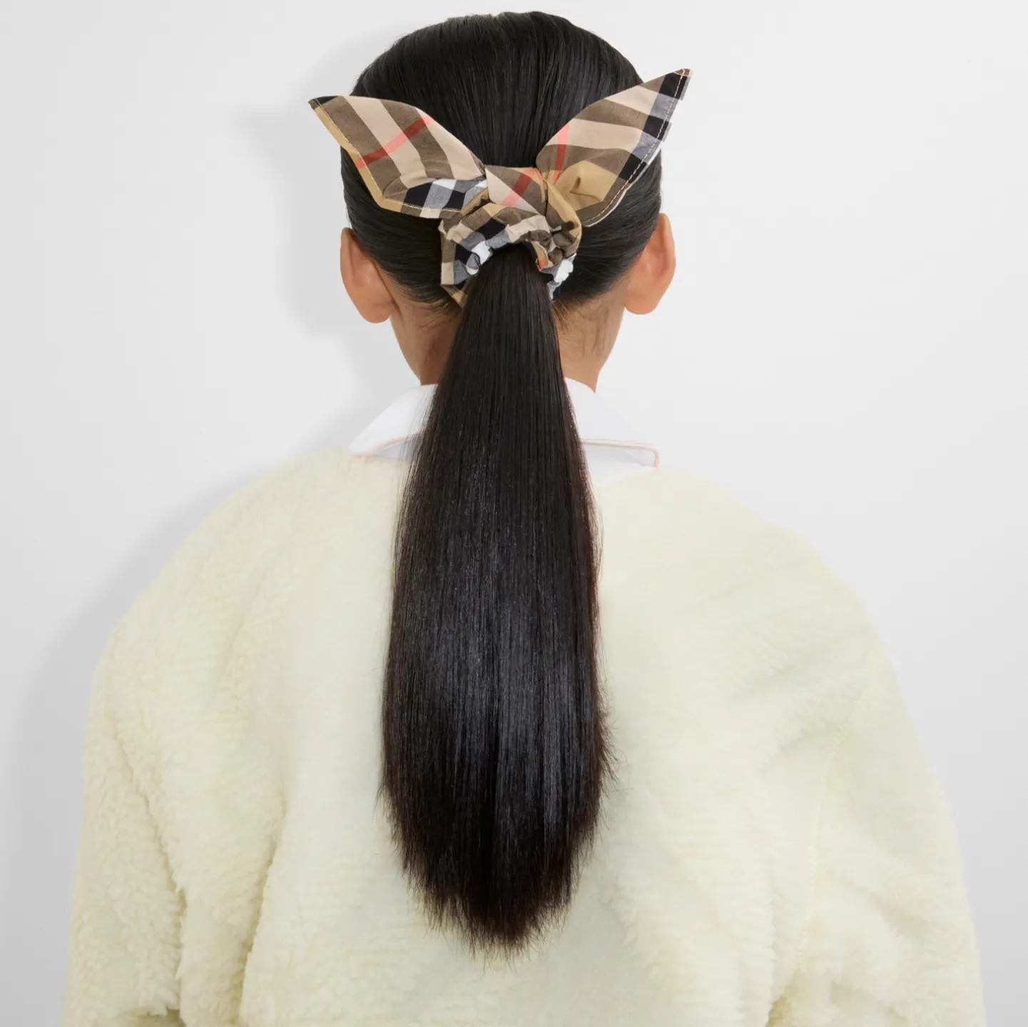 Check Cotton Scrunchie