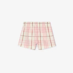Check Cotton Shorts