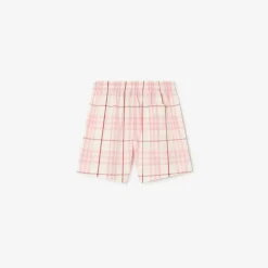 Check Cotton Shorts