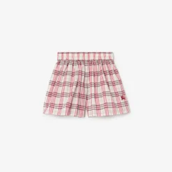 Check Cotton Shorts