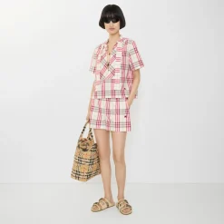 Check Cotton Shorts