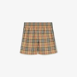 Check Cotton Shorts