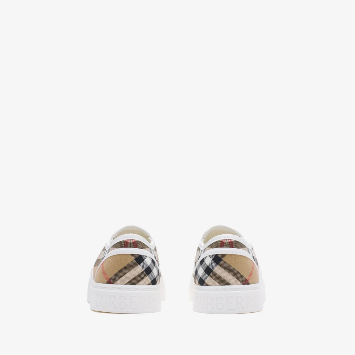 Check Cotton Slip-on Sneakers