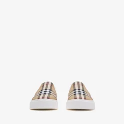 Check Cotton Slip-on Sneakers