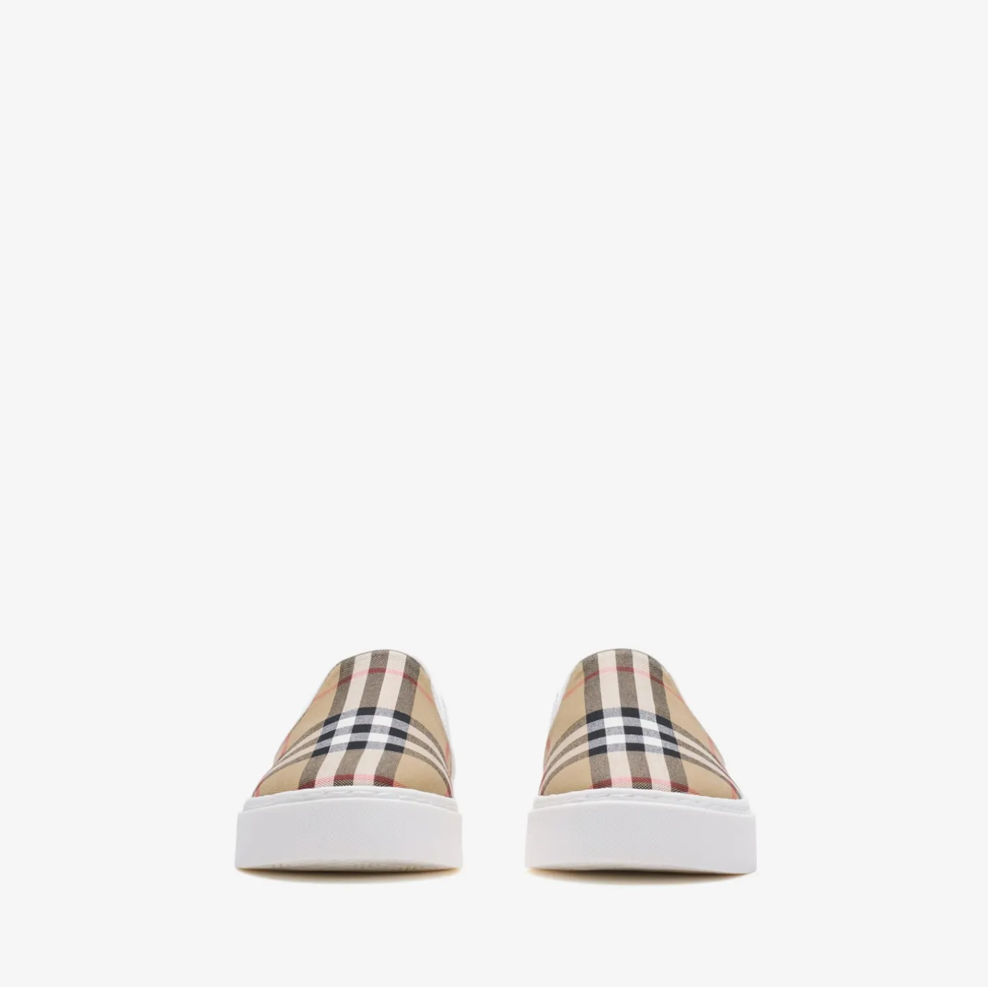 Check Cotton Slip-on Sneakers