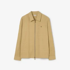 Check Cotton Zip Overshirt