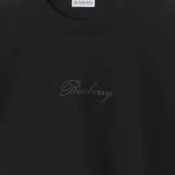 Check Cursive Logo Cotton T-shirt