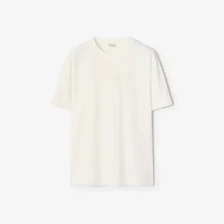 Check Cursive Logo Cotton T-shirt