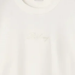 Check Cursive Logo Cotton T-shirt